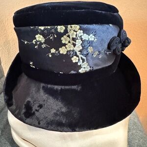 Vintage Downton Abbey Style Isabella Fiore Velvet Hat/Cloche